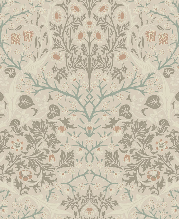 NextWall Victorian Garden Lunar Rock & Clay Wallpaper NW44506