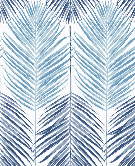 NextWall Two Toned Palm Blue Lagoon Wallpaper NW47912