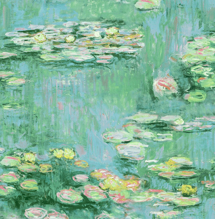 NextWall Lily Pond Hunter Green & Lakeside Wallpaper NW50004