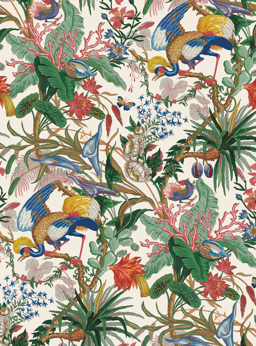 NextWall Tropical Canopy Sea Salt Wallpaper NW52810