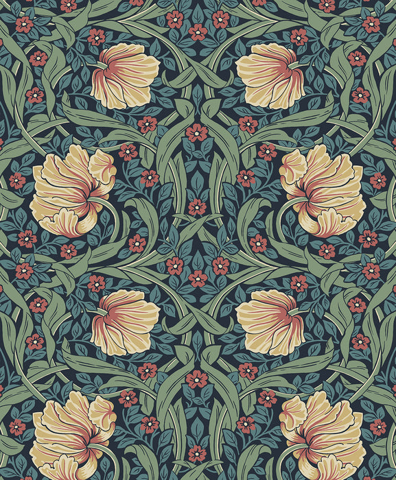 NextWall Pimpernel Garden Bluestone & Clay Wallpaper NW54202