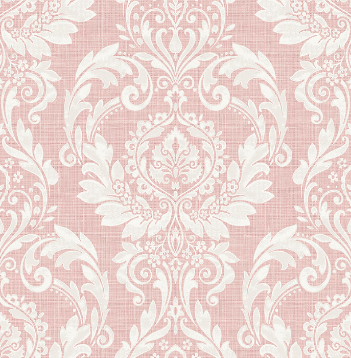 NextWall Cora Damask Light Pink Wallpaper NW54801