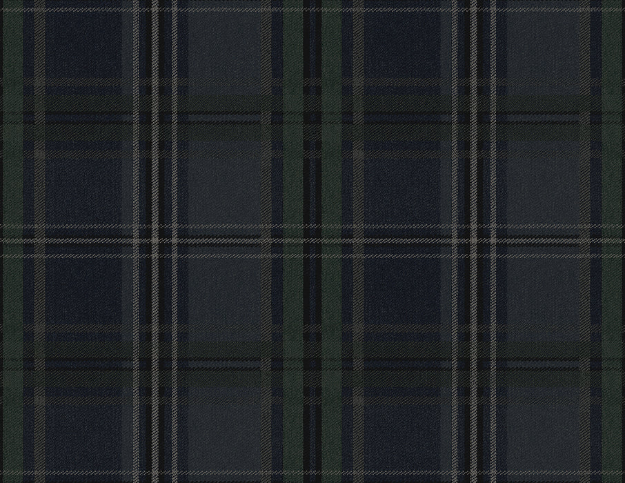 NextWall Classic Plaid Deep Blue Wallpaper Sample NW55102