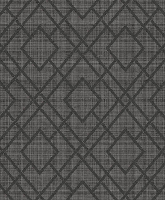 NextWall Diamond Trail Pewter & Charcoal Wallpaper NW56210