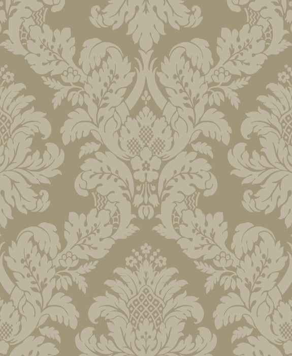NextWall Charnay Damask Metallic Champagne & Glitter Wallpaper NW56305