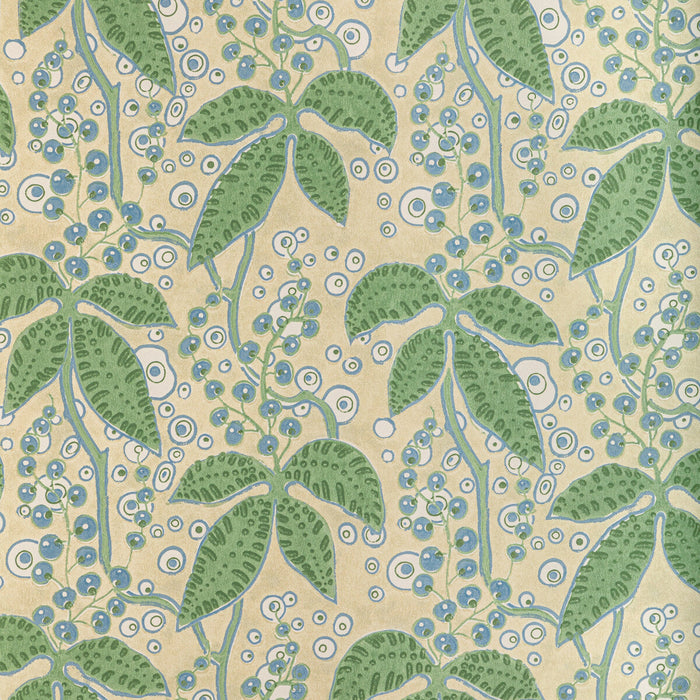 Lee Jofa Putnam Paper Leaf/Blue Wallpaper Sample P2022105.315.0