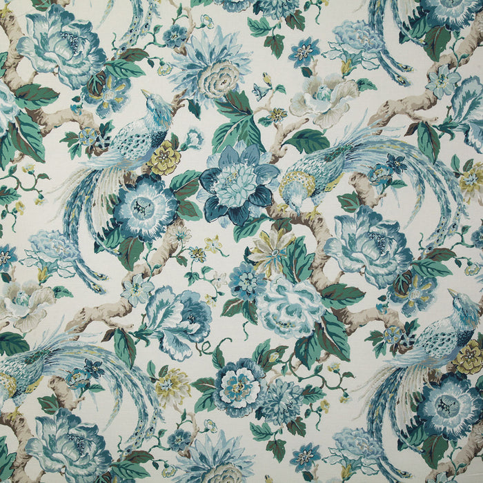 Pindler Glenholme Peacock Fabric GLE047-BL01