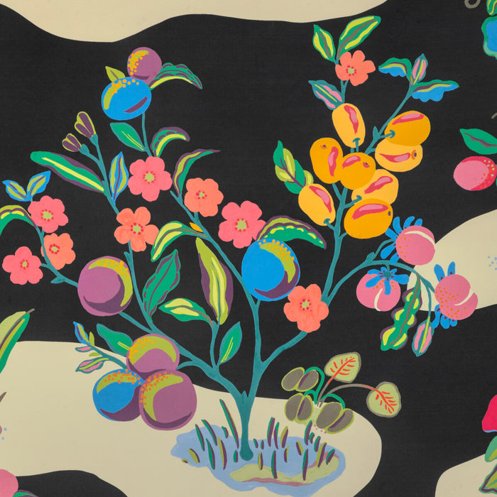 Brunschwig & Fils Pomelo Noir Wallpaper Sample P8024108.819.0