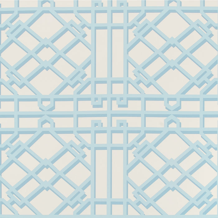 Brunschwig & Fils Pavilion Trellis Aqua Wallpaper P8024109.113.0