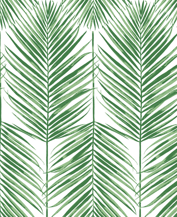 Seabrook Designs Paradise Palm Prepasted Greenery Wallpaper Sample PR10704