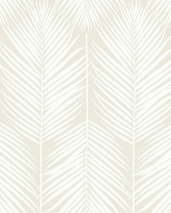 Seabrook Designs Palm Silhouette Prepasted Sea Salt Wallpaper PR11405