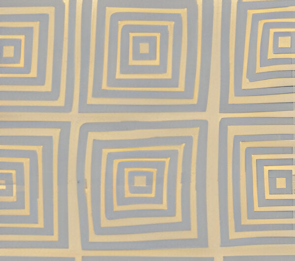 China Seas Ziggurat Silver Metallic Fabric 6170-10