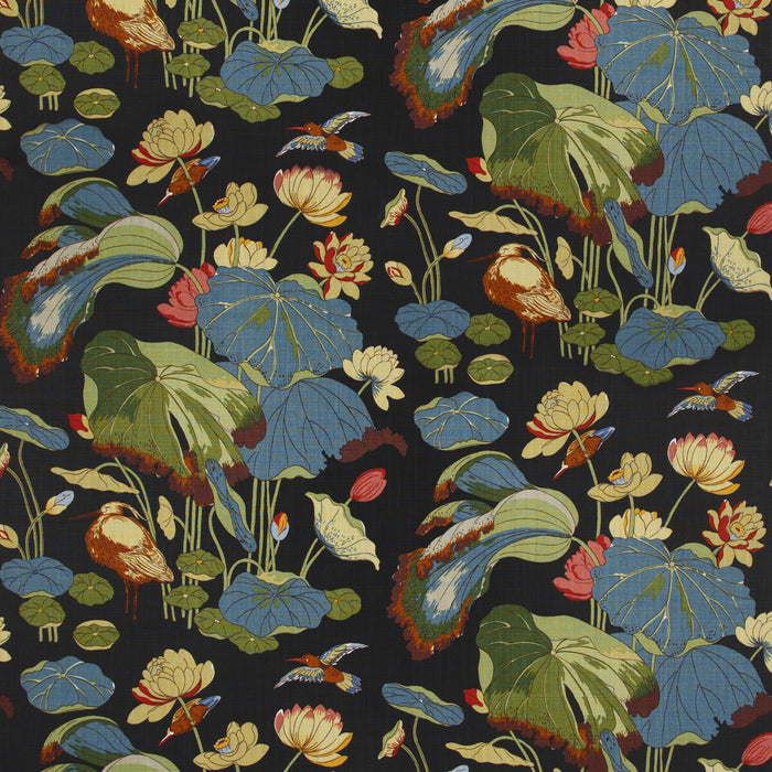 GP & J Baker Nympheus - Linen Teal/Green Fabric R1206.7.0