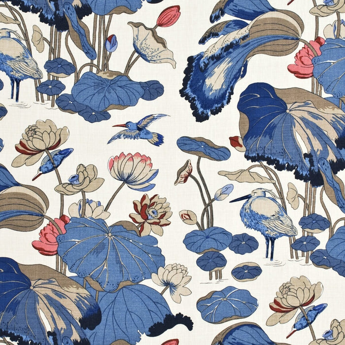 GP & J Baker Nympheus - Linen Indigo/Marine/Linen Fabric R1206.9.0