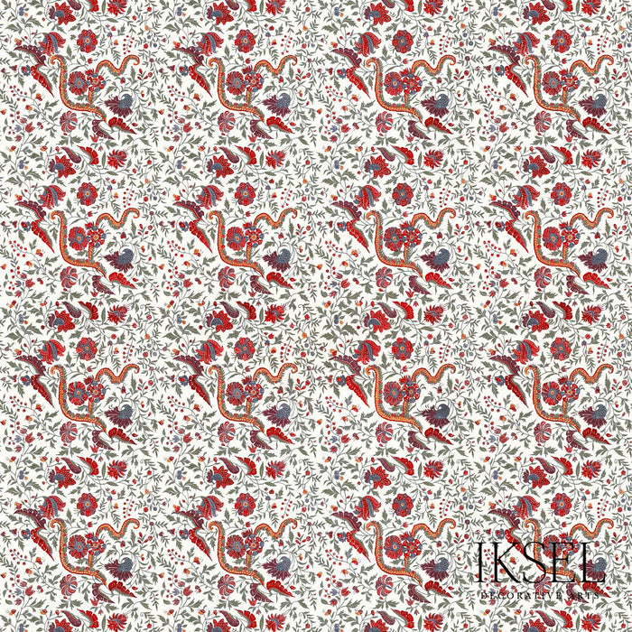 Schumacher Indienne Red Fabric RF306CR52
