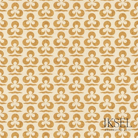 Schumacher Iznik Chintamani & Crescent Cream-Gold Wallpaper RW111CR44-255