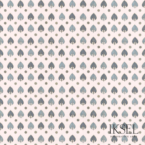 Schumacher Suzani Spades Blues Wallpaper RW503CR54-255
