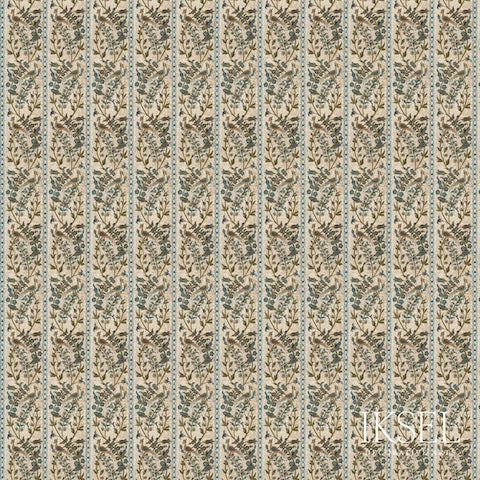Schumacher Aleppo Stripe Blue Wallpaper RW537CR58-255