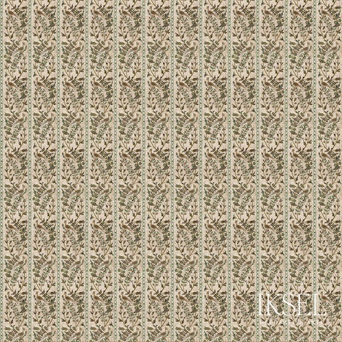 Schumacher Aleppo Stripe Green Wallpaper Sample RW537CR61-255