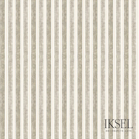 Schumacher Kubilai's Stripe Beige Wallpaper RW713CS41-255