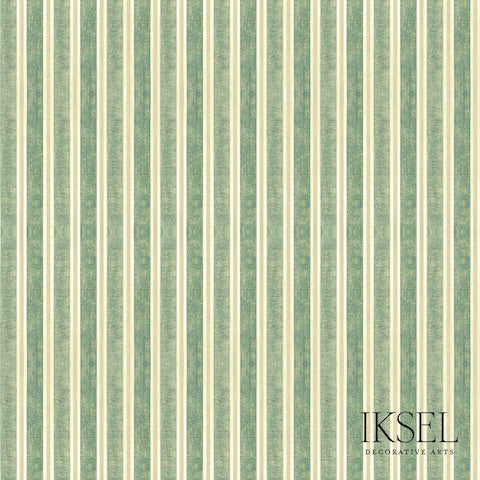Schumacher Kubilai's Stripe Green Wallpaper RW713CS42-255