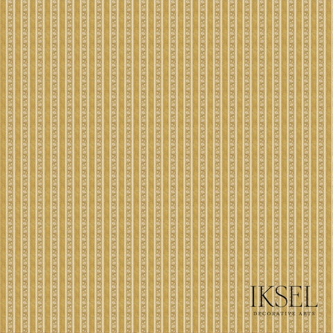 Schumacher Safavid Golden Stripe Gold Wallpaper RW928CR71-255