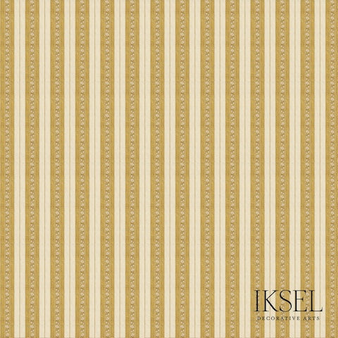 Schumacher Safavid Wide Stripe Gold Wallpaper RW929CR71-255