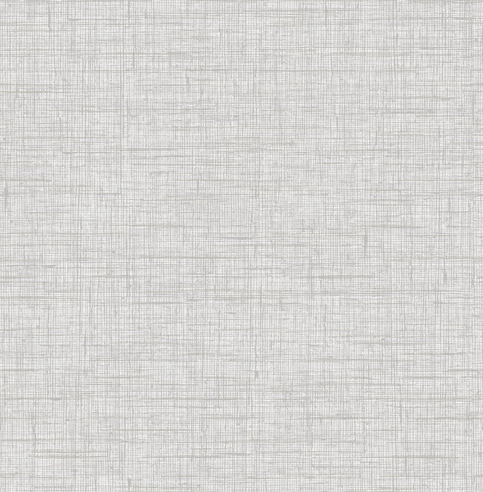 Seabrook Designs Bermuda Linen-stringcloth Daydream Gray And Ivory Wallpaper Sample RY32101