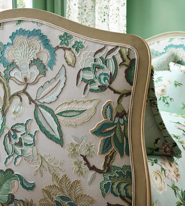 Old World Weavers Hillside Crewel Celadon Fabric S7HILL0002