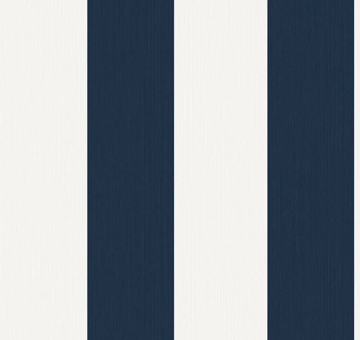 Seabrook Designs Dylan Striped Stringcloth Captin Blue Wallpaper Sample SC21002