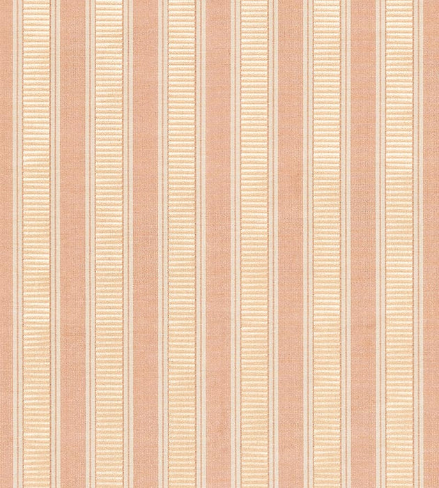 Scalamandre Shirred Stripe Peach & Beige Fabric SC121M0001