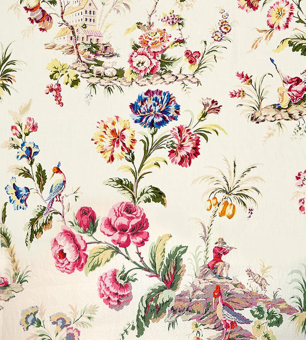 Scalamandre Somerset Linen Print Bloom Fabric SC165840001