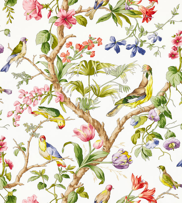 Scalamandre Belize Print Ivory Fabric Sample SC166000001