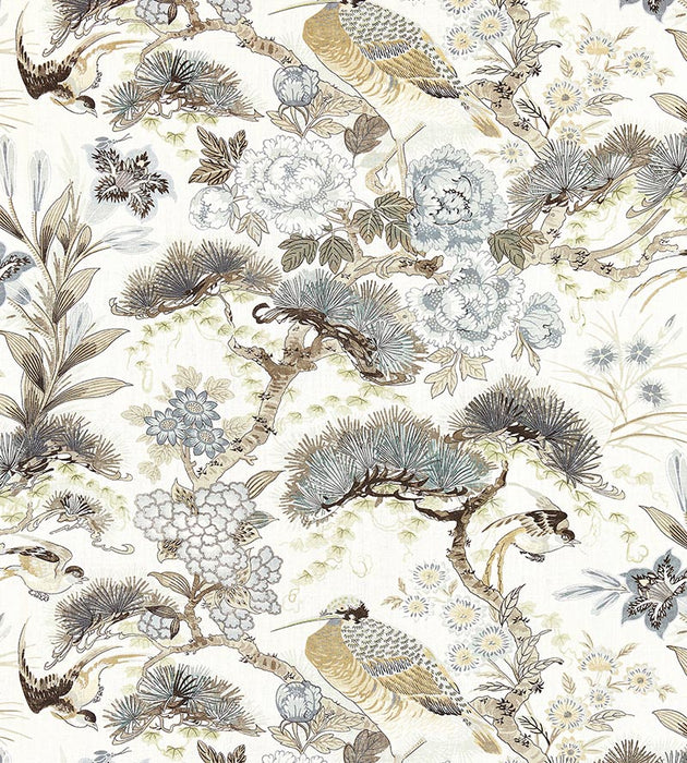 Scalamandre Shenyang Linen Print Parchment Fabric SC166010001