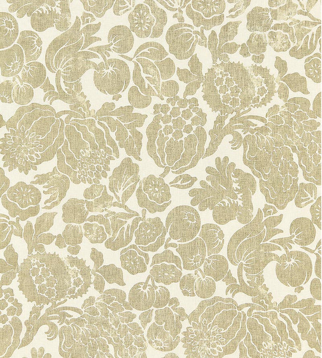 Scalamandre Elsa Linen Print Burnished Gold Fabric SC166060001