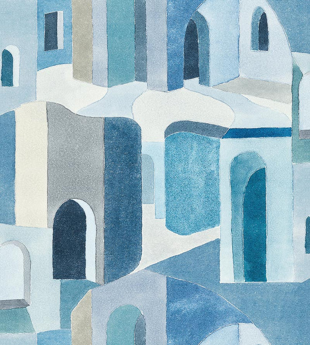 Scalamandre Riad Cotton Print Mediterranean Fabric SC166370001