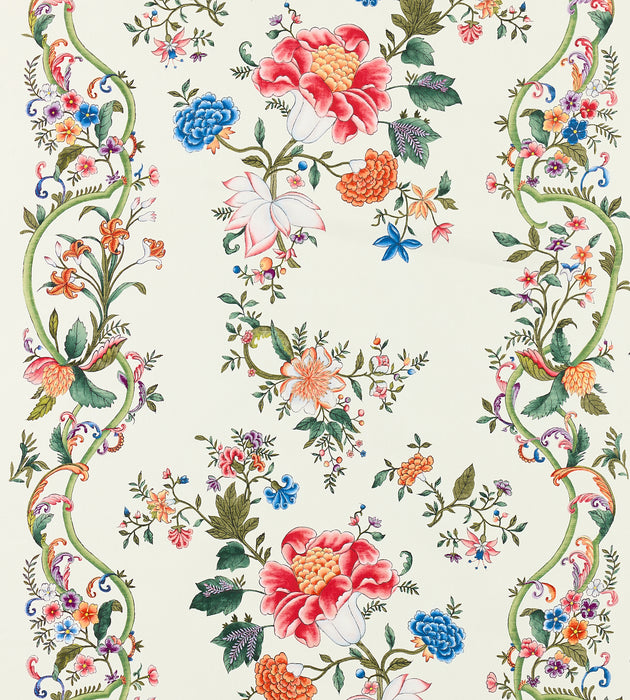 Scalamandre Camellia Trellis Cream Multi Fabric Sample SC166480001