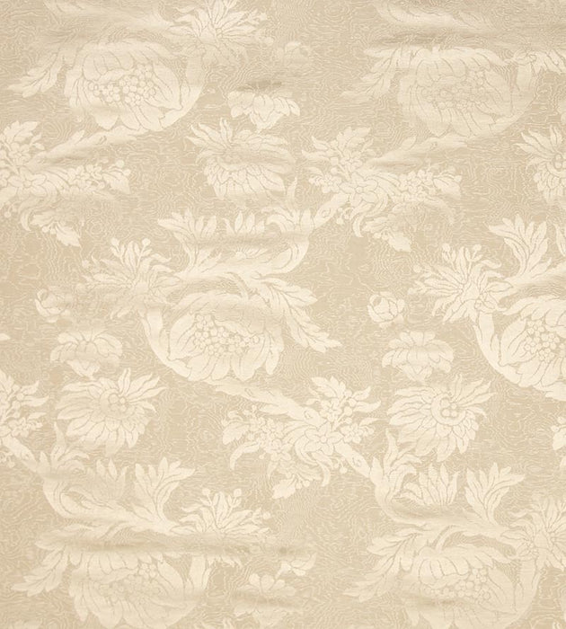 Scalamandre Damas Parc Monceau Cream Fabric Sample SC266950001