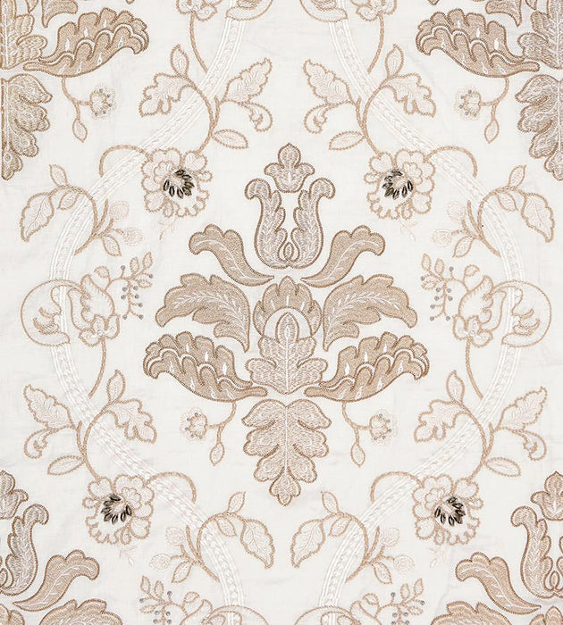 Scalamandre Isabella Embroidery Champagne Fabric SC270330001