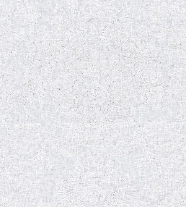 Scalamandre Lia Damask Sheer Snow Fabric SC270530001