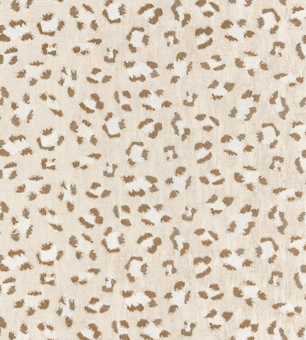 Scalamandre Broderie Leopard Camel On Cream Fabric SC270750001