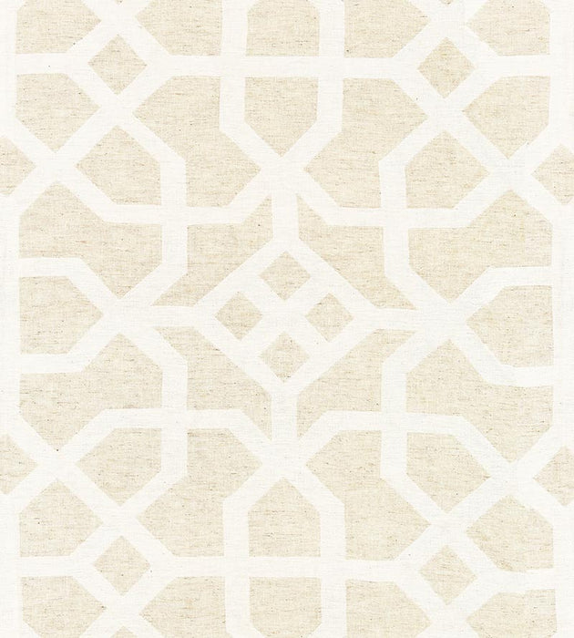 Scalamandre Linen Lattice Natural & Ivory Fabric SC271490001