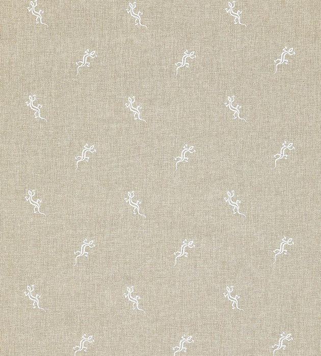 Scalamandre Gecko Embroidery - Outdoor Limestone Fabric SC273190001