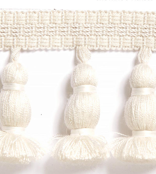 Scalamandre Halsey Onion Fringe Ivory Trim Sample SCFT14990001