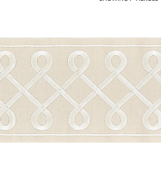 Scalamandre Soutache Embroidered Tape Sand Trim Sample SCT32810001