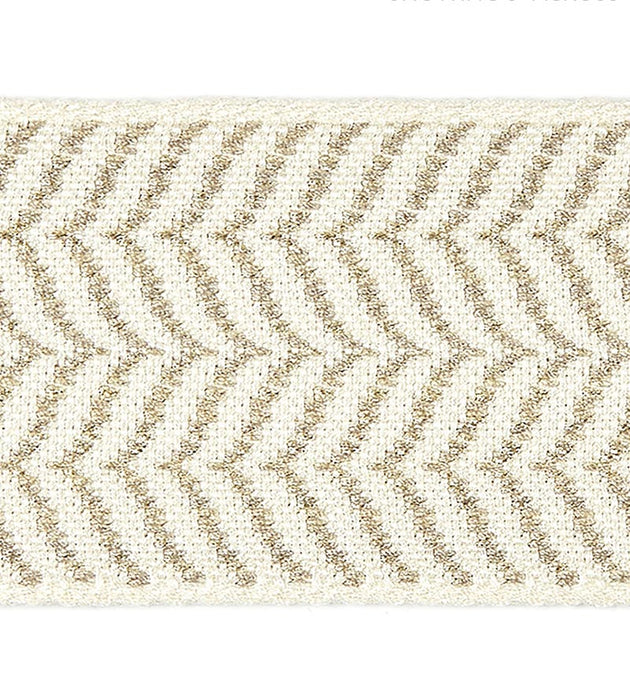 Scalamandre Artemis Tape Flax On Ivory Trim Sample SCT32940001