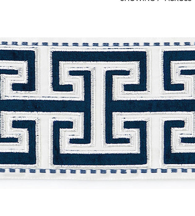 Scalamandre Luxor Velvet Tape Porcelain Trim Sample SCT33040001