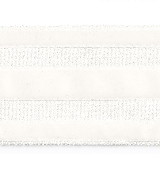 Scalamandre Runway Velvet Tape Snow Trim Sample SCT33250001