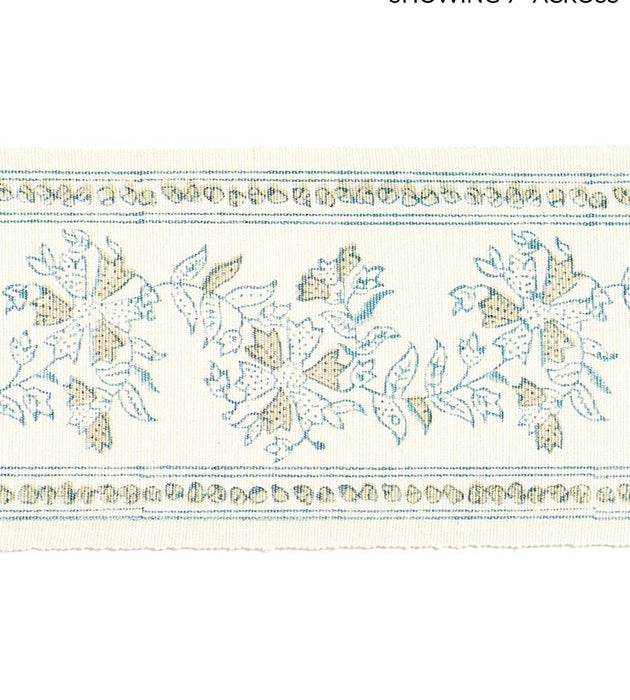Scalamandre Citra Block Print Tape Misty Island Trim Sample SCT33270001