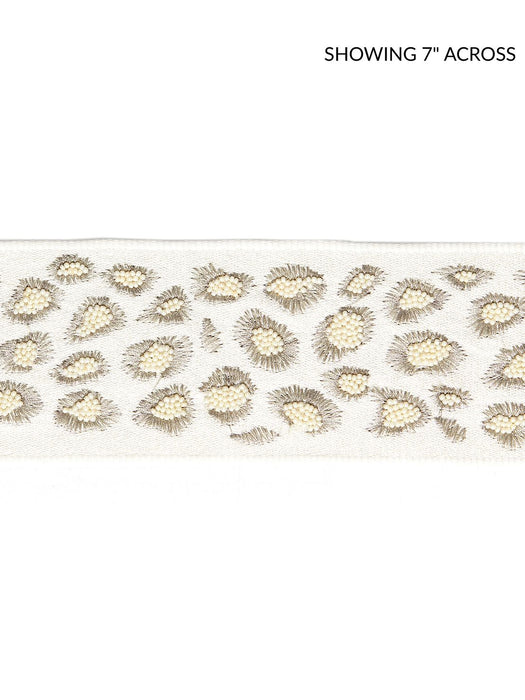 Scalamandre Catwalk Embellished Tape Pearl Trim Sample SCT33330001